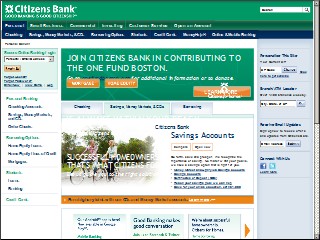 Web site www.citizensbank.com, Citizens Bank