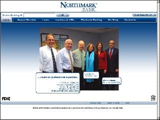 Web site www.northmarkbank.com, Northmark Bank